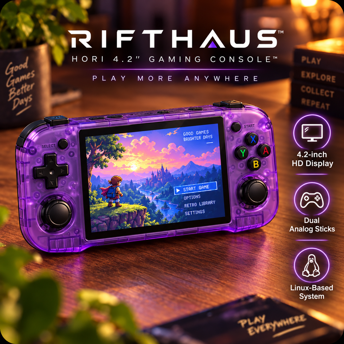 RIFTHAUS HORI 4.2'' GAMING CONSOLE™