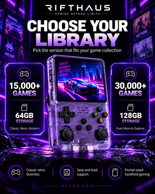 RIFTHAUS Gaming Console 15,000+ games 64GB and 30,000+ games 128GB
