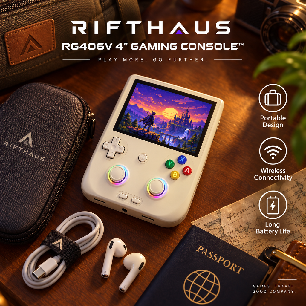 RIFTHAUS RG406V 4 inch Gaming Console travel lifestyle
