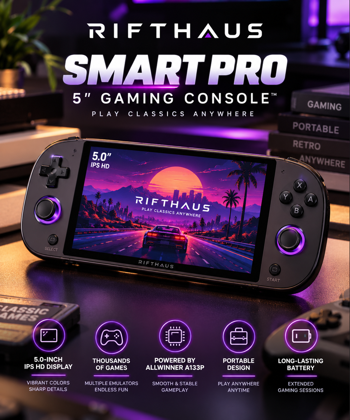 RIFTHAUS SMART PRO 5'' GAMING CONSOLE™