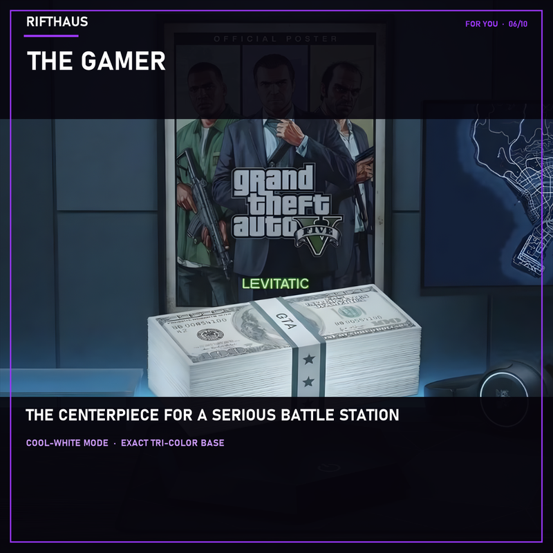 Money Lamp in a premium gaming room setup